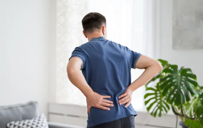 person with sciatica pain