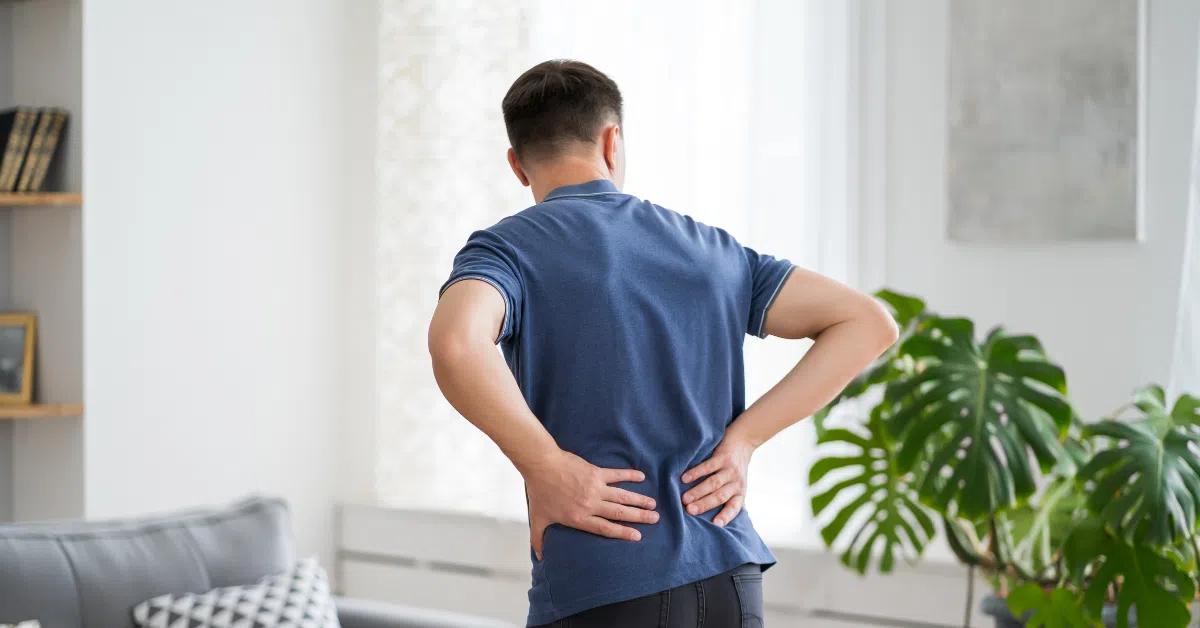 person with sciatica pain